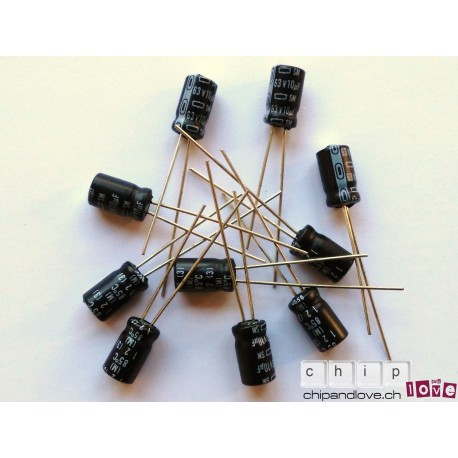 10 Elektrolytkondensator 10uF/63V
