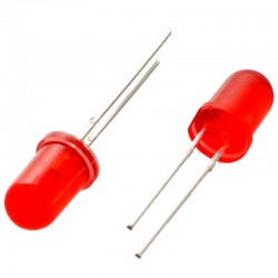 10x LED  5mm [ROUGE]