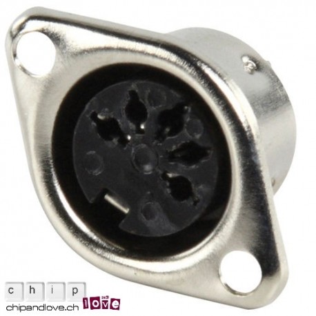 MIDI Polige  Buchse 5 PIN DIN 180