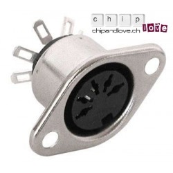 MIDI Polige  Buchse 5 PIN DIN 180