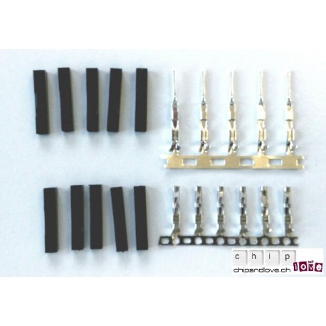 10 x Prises Dupont + 2 x 5 broches M/F