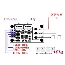 Générateur de signaux carrés  NE555 DIY kit