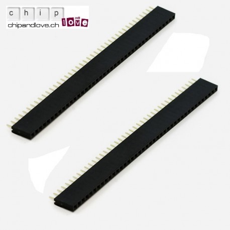 2 x Stackable Headers 40-Pin female 2,54 mm