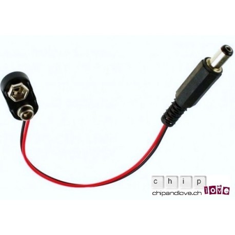 Stromkabel für Batterie 9V