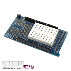 ProtoShield v3 pour Mega + mini-breadboard