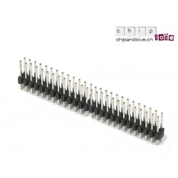 1 x Doppel Streifen  80-Pin male 2,54 mm