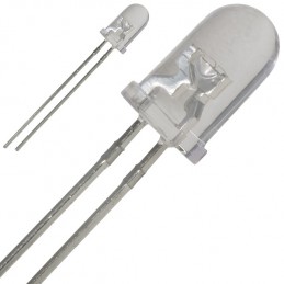 10 x LED transparente 5mm - Couleur de la lumière émise: Ultra-Violet