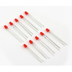 10x  LED 3mm [ROT]