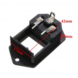 Einbau-Gerätestecker C14 / Faston - 230V/10A
