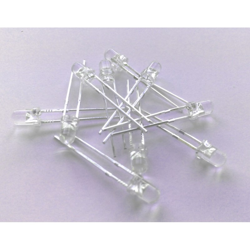 Transparent weiss 3mm LED