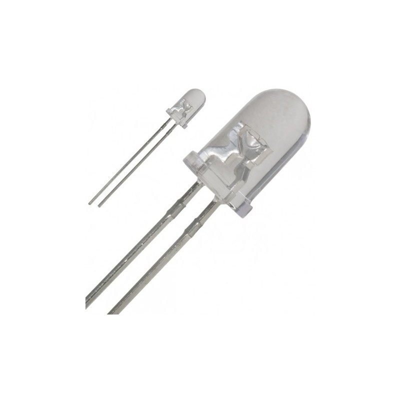 10x 5mm LED transparent -  Farbe des emittierten Lichts: grün
