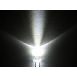 10x LED transparente 5mm - Couleur de la lumière émise: blanc