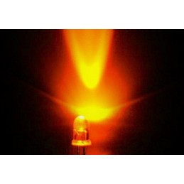 10x 5mm LED transparent  - Farbe des emittierten Lichts: orange