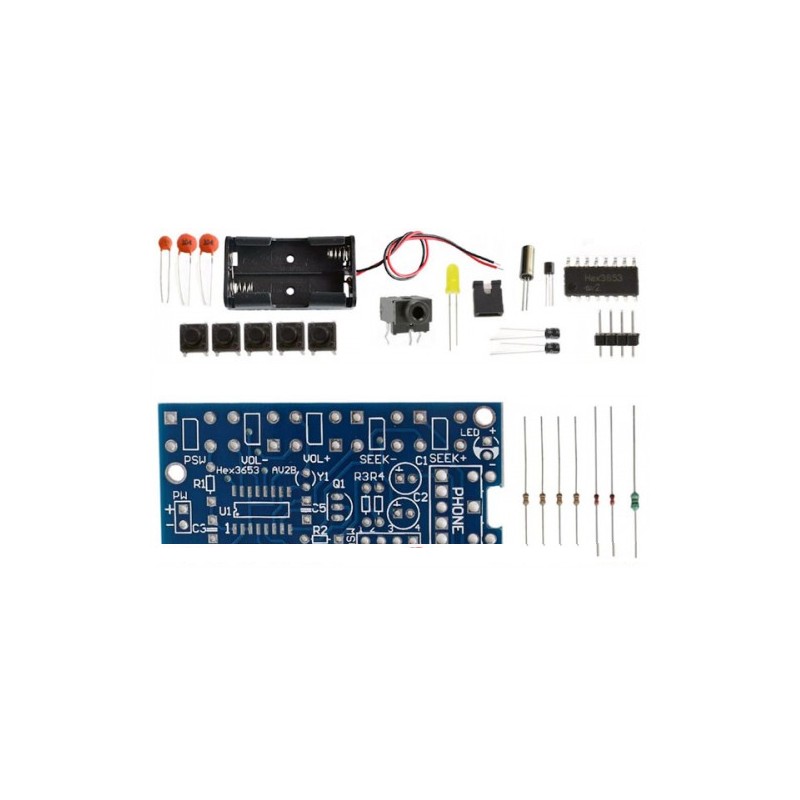 Radio FM Stéréo HEX3653 - Kit à souder Radio FM Stéréo HEX3653 - Kit à souder